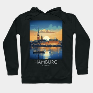 A Pop Art Travel Print of Hamburg - Germany Hoodie